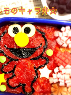 キャラ弁☆セサミストリート エルモ☆-レシピのメイン写真