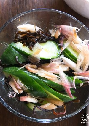 塩昆布でキュウリとミョウガの浅漬-レシピのメイン写真