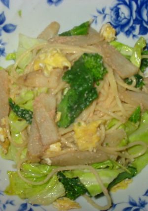 春野菜たっぷり♪タラコパスタ☆お花畑風☆-レシピのメイン写真