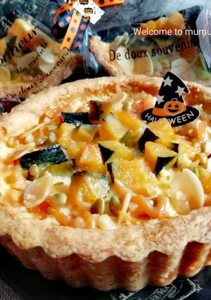 ハロウィンのお土産に♪かぼちゃタルト-レシピのメイン写真