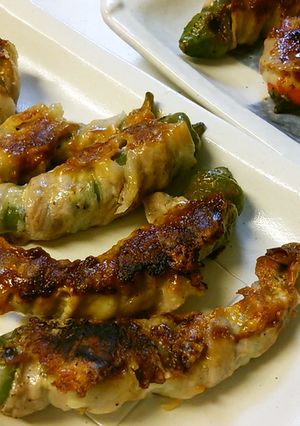 万願寺とうがらしチーズ肉巻き。-レシピのメイン写真