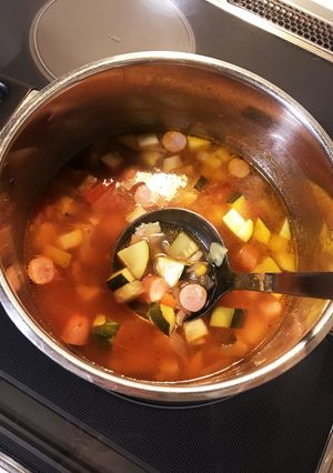 トマトとズッキーニのミネストローネ-レシピのメイン写真