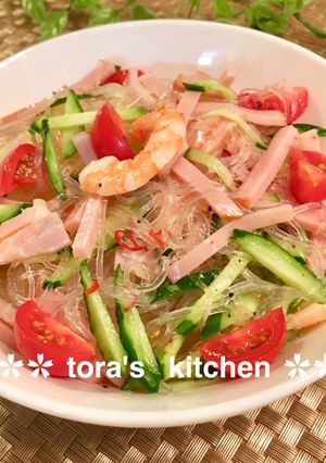 スパイシー&エスニック☘️春雨サラダ-レシピのメイン写真