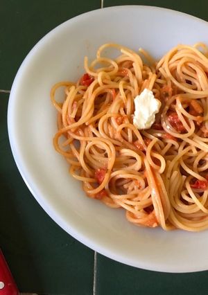 簡単！ベーコンのトマトクリームパスタ-レシピのメイン写真