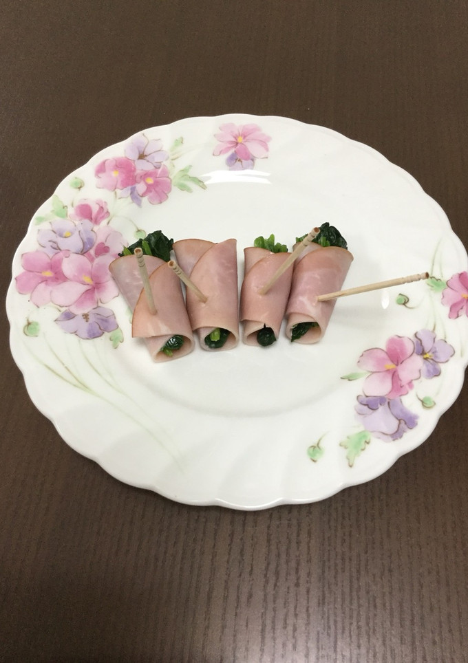 お弁当に！ほうれん草のハム巻き♡-レシピのメイン写真