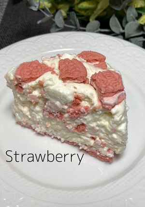 苺クリームサンドチーズケーキ-レシピのメイン写真