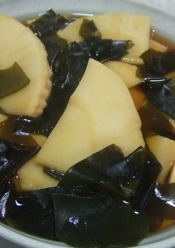レンジで簡単！たけのことワカメの煮物-レシピのメイン写真