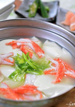 豆腐とほぐしカニカマのスープ♪-レシピのメイン写真