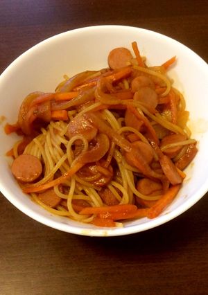 残りハンバーグソースで簡単パスタ-レシピのメイン写真