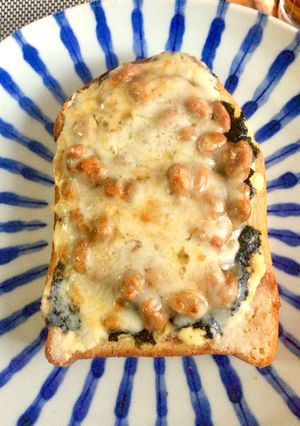 納豆海苔チーズトースト-レシピのメイン写真