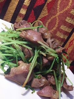 砂肝と豆苗の炒め物-レシピのメイン写真