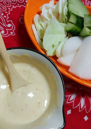生野菜をパクパク❗味噌マヨソース☆-レシピのメイン写真
