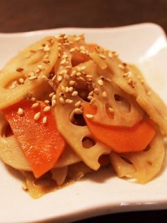 シャキっと!レンコンとにんじんのきんぴら-レシピのメイン写真