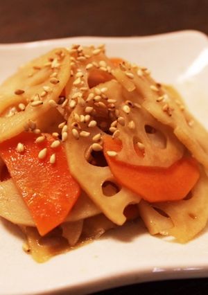 シャキっと！レンコンとにんじんのきんぴら-レシピのメイン写真