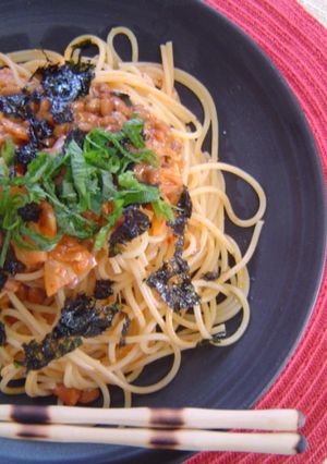 キムチ納豆パスタ-レシピのメイン写真