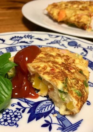 余ったフライドポテトでオムレツ-レシピのメイン写真
