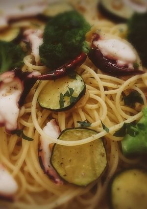 タコとズッキーニのパスタ！-レシピのメイン写真