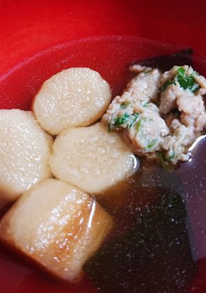 余ったネギトロでつくねのお吸い物-レシピのメイン写真