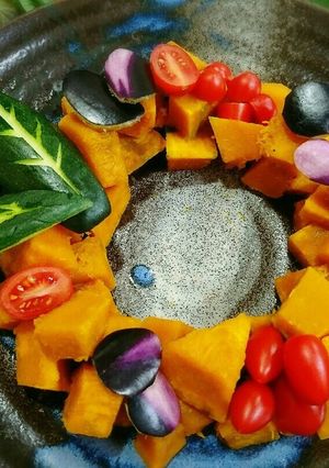 華やか♥サマーリース かぼちゃサラダ-レシピのメイン写真