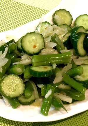きゅうりとインゲンのサラダ-レシピのメイン写真