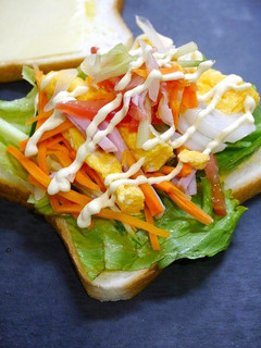 朝ご飯!山盛りサンド-レシピのメイン写真