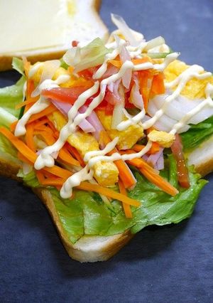 朝ご飯！山盛りサンド-レシピのメイン写真