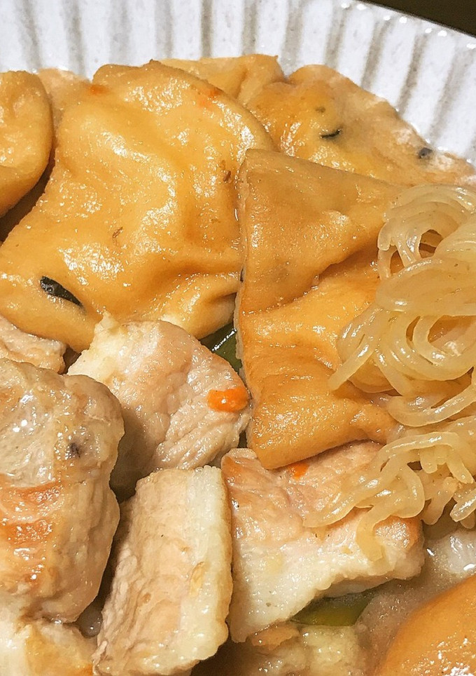 簡単！がんもどきと豚バラの煮物-レシピのメイン写真