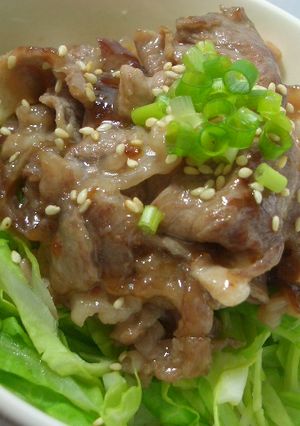 豚とキャベツのエスニック丼☆-レシピのメイン写真