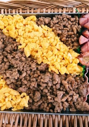 そぼろ丼弁当-レシピのメイン写真