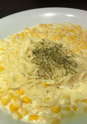 簡単 濃厚コーンクリームパスタ-レシピのメイン写真