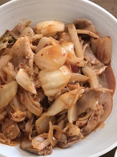 甘辛味の我が家の豚キムチ-レシピのメイン写真