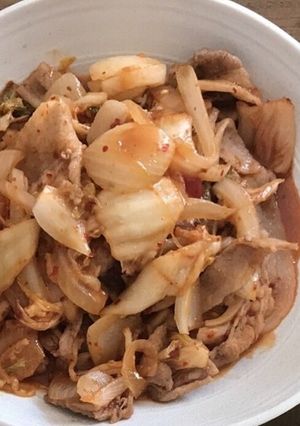 甘辛味の我が家の豚キムチ-レシピのメイン写真