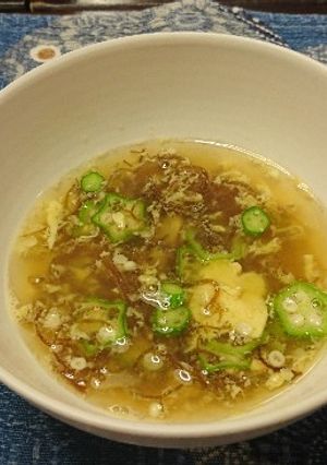 あたただしでもずくとオクラの卵スープ-レシピのメイン写真