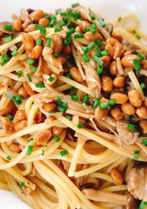 きのこと納豆の和風パスタ-レシピのメイン写真