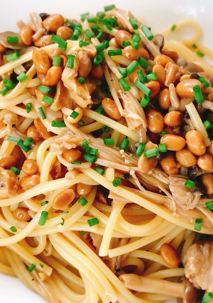 きのこと納豆の和風パスタ-レシピのメイン写真