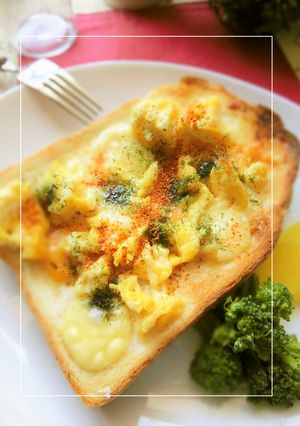 青海苔香る❀卵焼きの和トースト-レシピのメイン写真