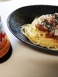 梅干しでサッパリ!おろしツナパスタ-レシピのメイン写真