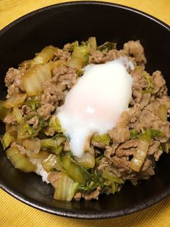 白菜牛丼~温玉のせ~-レシピのメイン写真