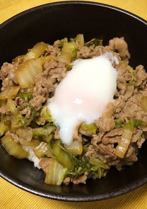 白菜牛丼~温玉のせ~-レシピのメイン写真