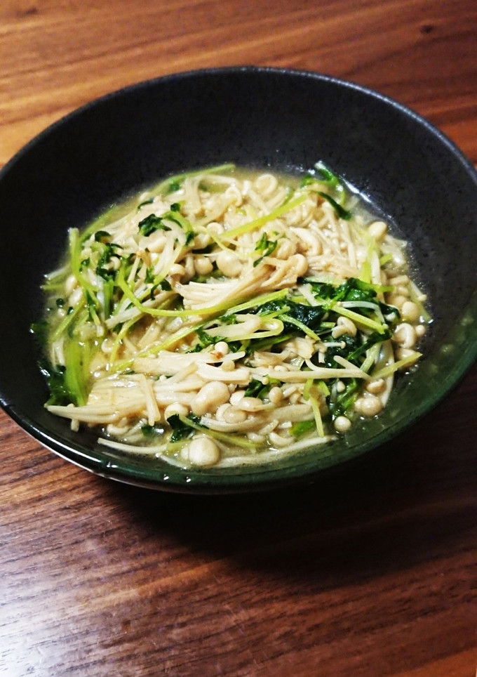 豆苗とえのきのバター炒め-レシピのメイン写真