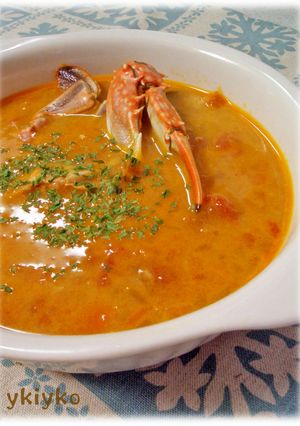 圧力鍋ｄｅうまうま♪カニトマトスープ-レシピのメイン写真