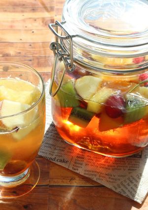 飲むりんご酢で作るサングリア(ノンアル)-レシピのメイン写真