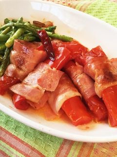 イタリアントマトレシピ〜ベーコン巻き-レシピのメイン写真
