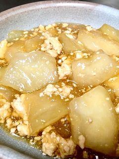 冬瓜と鶏ひき肉のあんかけ煮物-レシピのメイン写真