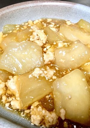 冬瓜と鶏ひき肉のあんかけ煮物-レシピのメイン写真