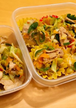 お弁当に冷凍作り置き＊豚肉ピリ辛ゴマ炒め-レシピのメイン写真