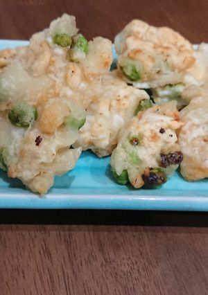 枝豆とおかきの天ぷら風おつまみ-レシピのメイン写真