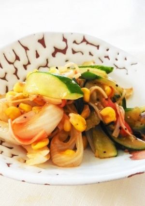 焼き玉ねぎとキュウリの味噌わさび和え-レシピのメイン写真