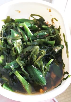 簡単過ぎ！オクラと切り昆布ポン酢和え-レシピのメイン写真