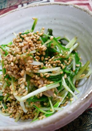 水菜の瞬間蒸し和え-レシピのメイン写真